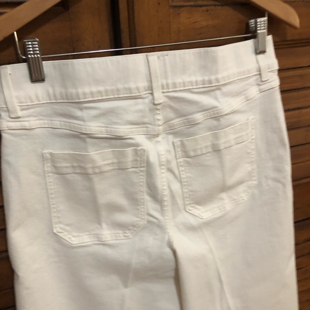 NEW! SPANX White Cropped Wide Leg Jeans - Size Petite Large ↩️ - Picture 6 of 12